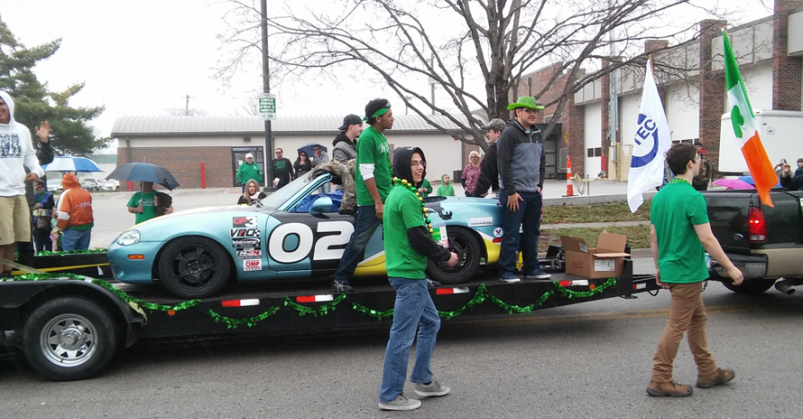 One of the floats in the Snake Saturday parade on March 12 in Downtown Kansas City.