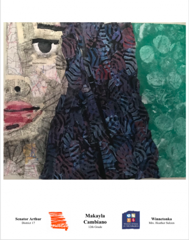 Senior Makayla Cambiano’s artwork chosen to represent the Senatorial District 17
