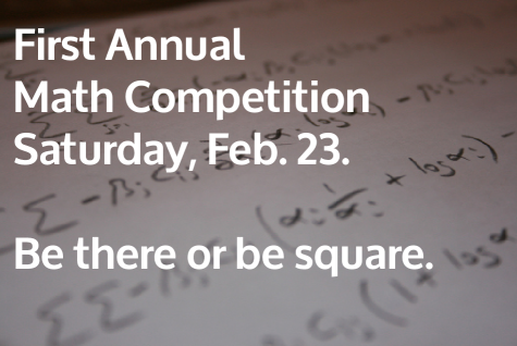 First annual math competition to be hosted on Feb. 23