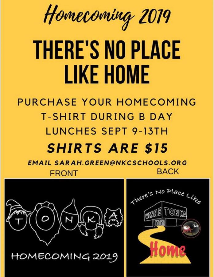 T-Shirts for Homecoming 2019 on sale Sept. 9-13