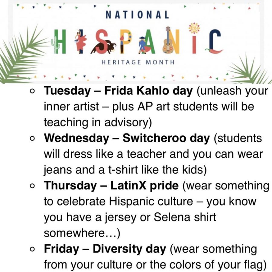 Spirit-Week; National Hispanic Heritage Month